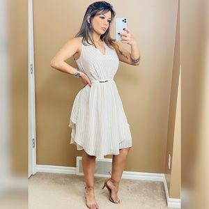 Elegant White Sleeveless Dress